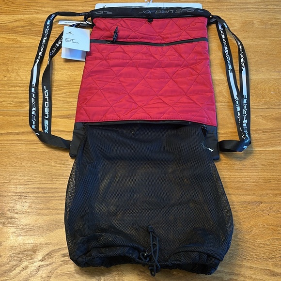 Jordan Quilted Red and Black Backpack - Picture 3 of 5